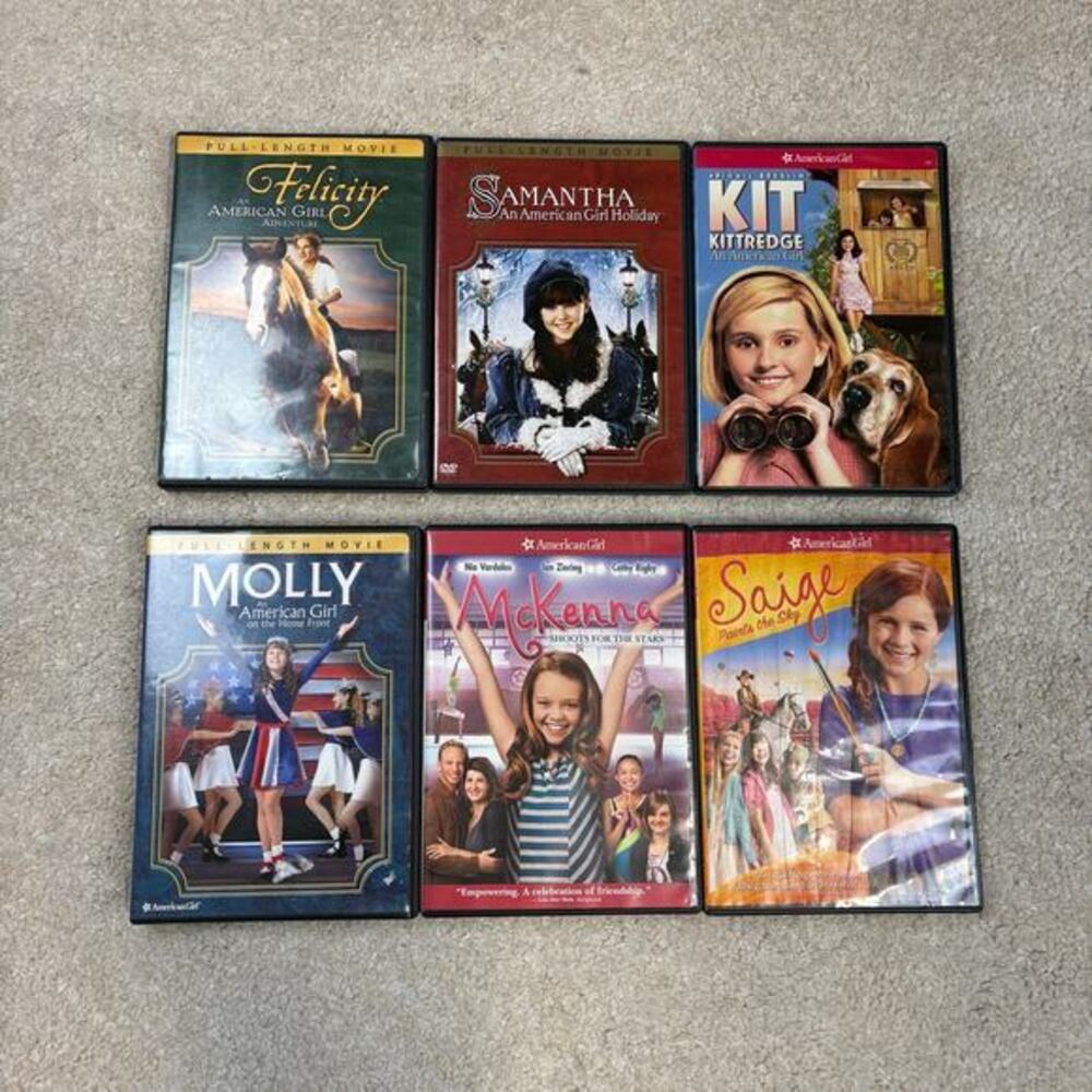 Set of 6 American Girl DVDs Felicity Samantha Kit Molly McKenna Saige